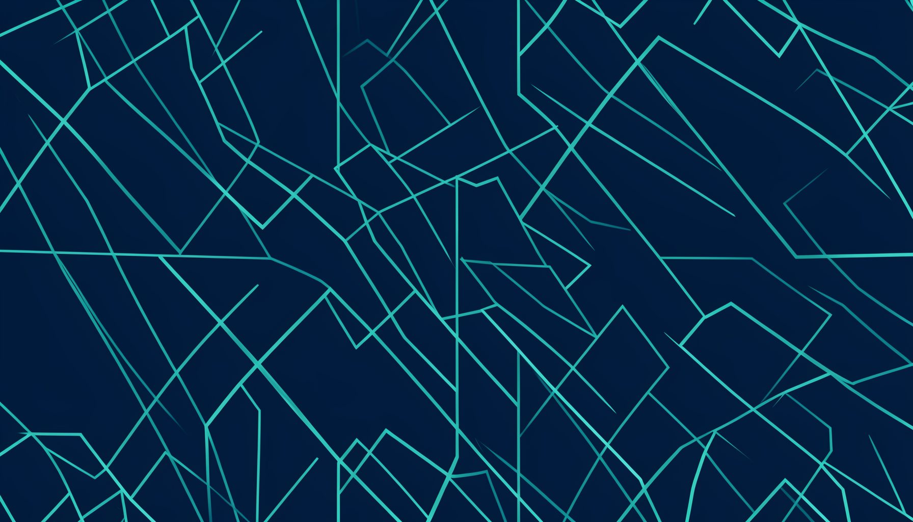Abstract geometric pattern in deep navy and soft teal tones, suggesting structured data flows and digital trust
